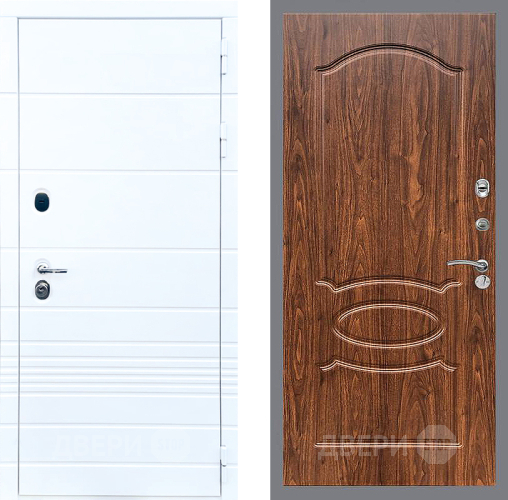 Входная металлическая Дверь Стоп ТРЕНДО ФЛ-128 орех тисненый в Троицк