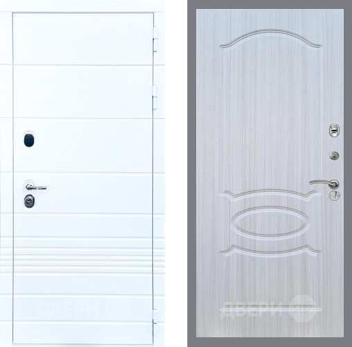 Входная металлическая Дверь Стоп ТРЕНДО ФЛ-128 Сандал белый в Троицк