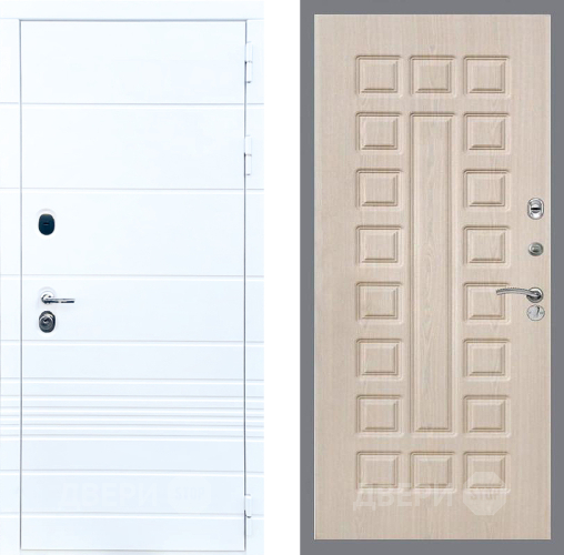 Входная металлическая Дверь Стоп ТРЕНДО ФЛ-183 Беленый дуб в Троицк