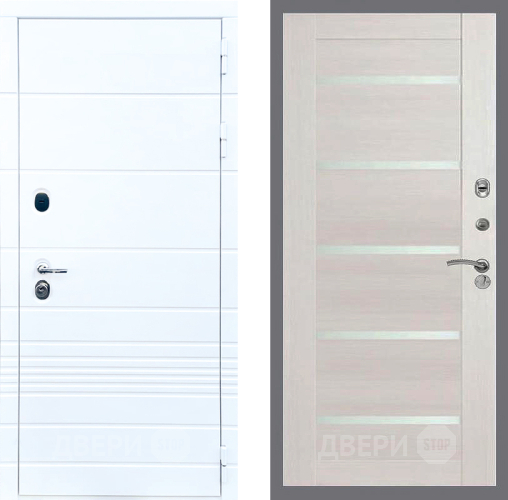 Входная металлическая Дверь Стоп ТРЕНДО СБ-14 Лиственница беж в Троицк