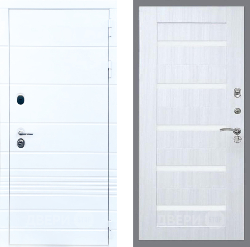 Входная металлическая Дверь Стоп ТРЕНДО СБ-14 Сандал белый в Троицк
