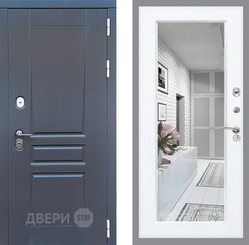 Дверь Стоп ПЛАТИНУМ Зеркало Силк Сноу в Троицк