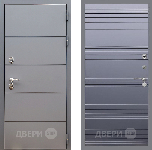 Входная металлическая Дверь Стоп АРТ ГРАФИТ Лайн Силк титан в Троицк