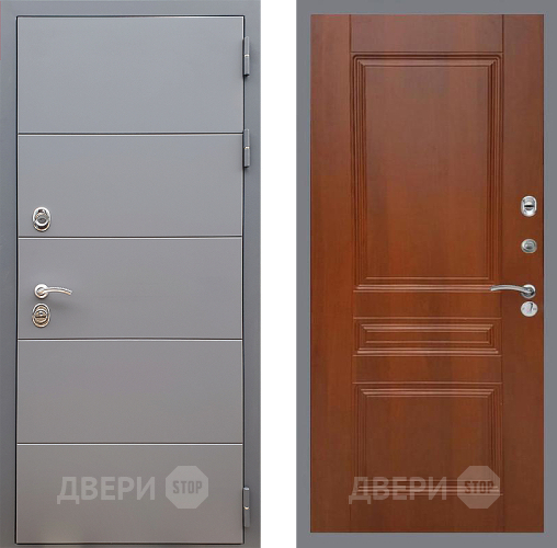 Входная металлическая Дверь Стоп АРТ ГРАФИТ ФЛ-243 Итальянский орех в Троицк