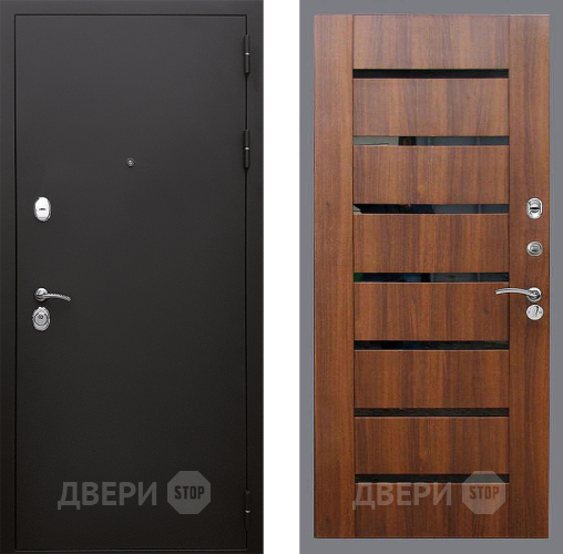 Входная металлическая Дверь Стоп КЛАССИК Шагрень СБ-14 Орех бренди в Троицк