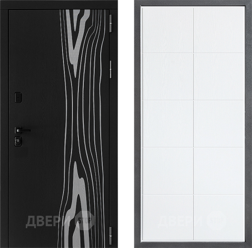 Входная металлическая Дверь Дверной континент ДК-12 ФЛ-Кватро Белое дерево в Троицк