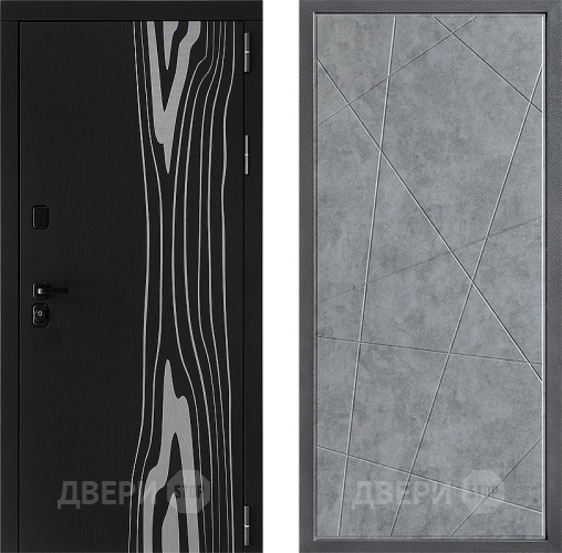 Входная металлическая Дверь Дверной континент ДК-12 ФЛ-655 Бетон серый в Троицк