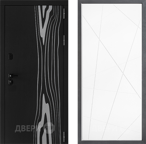 Входная металлическая Дверь Дверной континент ДК-12 ФЛ-655 Белый софт в Троицк