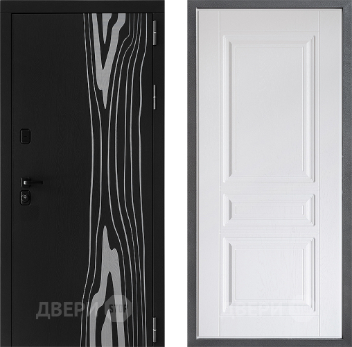 Входная металлическая Дверь Дверной континент ДК-12 ФЛ-243 Альберо Браш серебро в Троицк