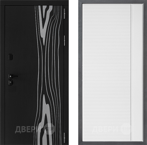 Входная металлическая Дверь Дверной континент ДК-12 ФЛ-757 Белое Стекло Софт милк в Троицк