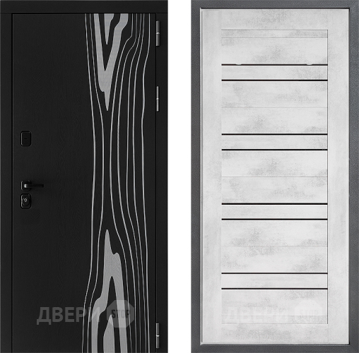 Входная металлическая Дверь Дверной континент ДК-12 ФЛ-49 Бетон снежный в Троицк