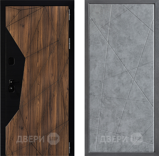 Входная металлическая Дверь Дверной континент ДК-11 ФЛ-655 Бетон серый в Троицк