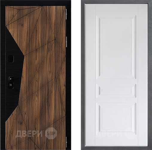 Входная металлическая Дверь Дверной континент ДК-11 ФЛ-243 Альберо Браш серебро в Троицк