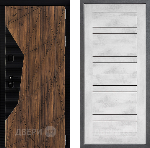 Входная металлическая Дверь Дверной континент ДК-11 ФЛ-49 Бетон снежный в Троицк