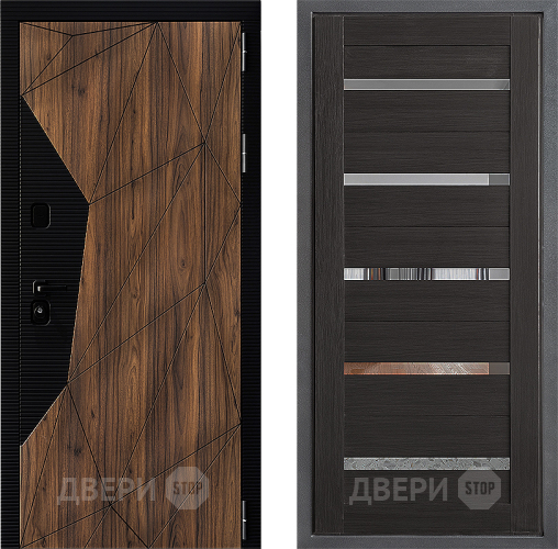 Входная металлическая Дверь Дверной континент ДК-11 ФЛ-47 Венге в Троицк