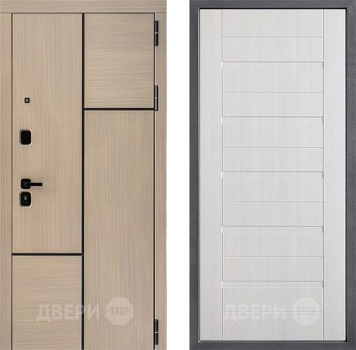 Входная металлическая Дверь Дверной континент ДК-14 ФЛ-70 Лиственница белая в Троицк