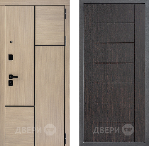 Входная металлическая Дверь Дверной континент ДК-14 ФЛ-Лайн Венге в Троицк