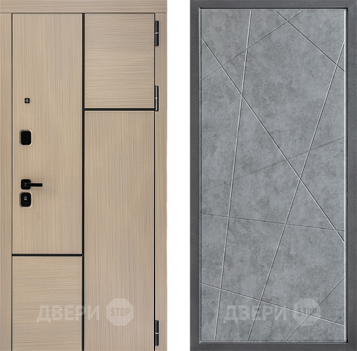 Входная металлическая Дверь Дверной континент ДК-14 ФЛ-655 Бетон серый в Троицк