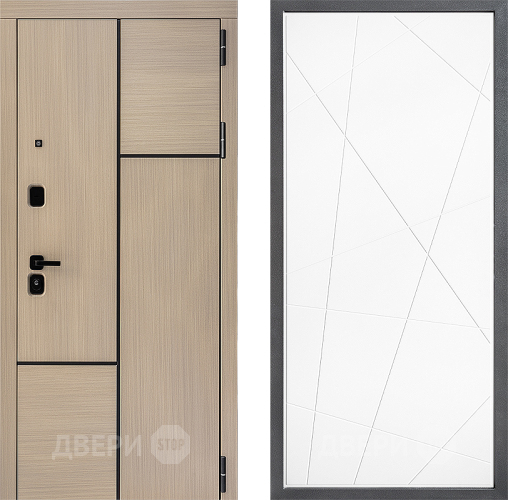 Входная металлическая Дверь Дверной континент ДК-14 ФЛ-655 Белый софт в Троицк