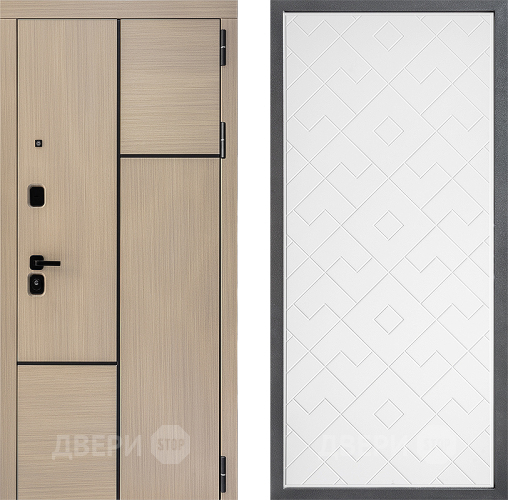 Входная металлическая Дверь Дверной континент ДК-14 ФЛ-Тиффани Белый софт в Троицк