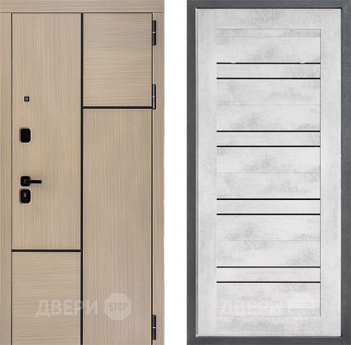 Входная металлическая Дверь Дверной континент ДК-14 ФЛ-49 Бетон снежный в Троицк