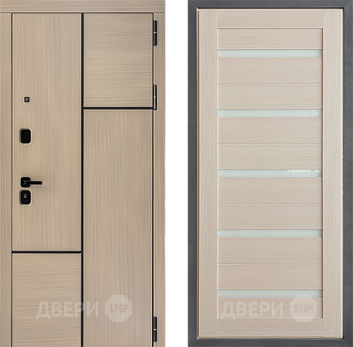 Входная металлическая Дверь Дверной континент ДК-14 ФЛ-47 Лиственница белая в Троицк