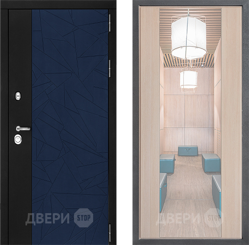 Входная металлическая Дверь Дверной континент ДК-9 ФЛЗ-1 Зеркало Капучино в Троицк