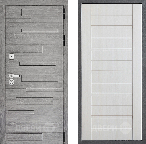 Входная металлическая Дверь Дверной континент ДК-10 ФЛ-70 Лиственница белая в Троицк