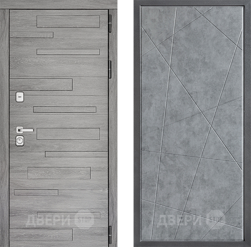 Входная металлическая Дверь Дверной континент ДК-10 ФЛ-655 Бетон серый в Троицк