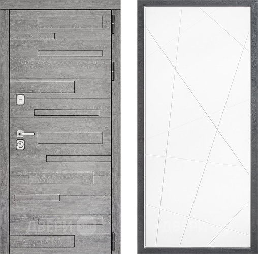 Входная металлическая Дверь Дверной континент ДК-10 ФЛ-655 Белый софт в Троицк