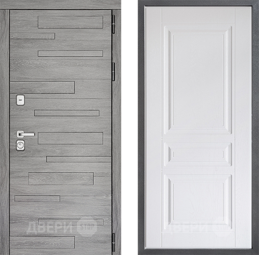 Входная металлическая Дверь Дверной континент ДК-10 ФЛ-243 Альберо Браш серебро в Троицк