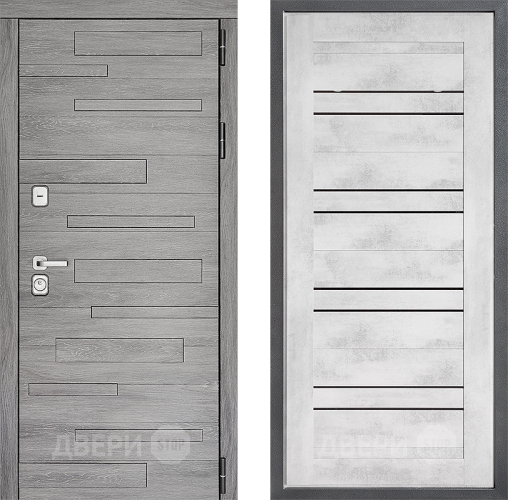 Входная металлическая Дверь Дверной континент ДК-10 ФЛ-49 Бетон снежный в Троицк