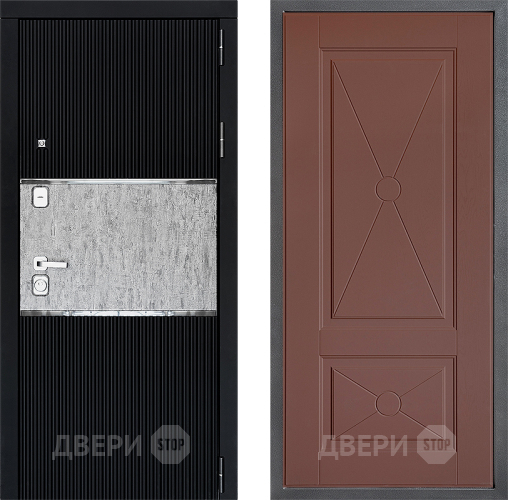 Входная металлическая Дверь Дверной континент ДК-13 ФЛ-617 Ясень шоколадный в Троицк