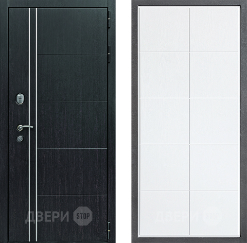 Входная металлическая Дверь Дверной континент Теплолюкс Дизайн ФЛ-Кватро Белое дерево в Троицк