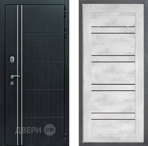 Входная металлическая Дверь Дверной континент Теплолюкс Дизайн ФЛ-49 Бетон снежный в Троицк