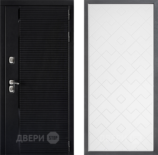 Входная металлическая Дверь Дверной континент ДК-1 ФЛ-Тиффани Белый софт в Троицк