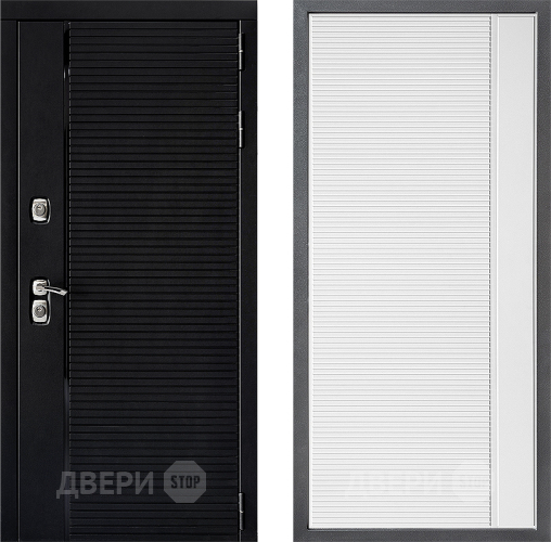 Входная металлическая Дверь Дверной континент ДК-1 ФЛ-757 Белое Стекло Софт милк в Троицк