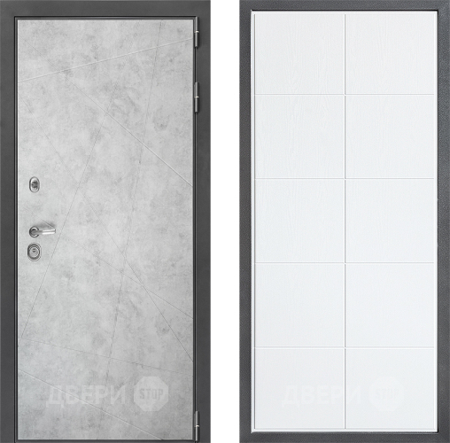 Входная металлическая Дверь Дверной континент ДК-3/743 ФЛ-Кватро Белое дерево в Троицк