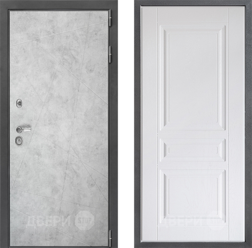 Входная металлическая Дверь Дверной континент ДК-3/743 ФЛ-243 Альберо Браш серебро в Троицк