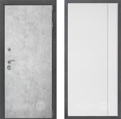 Входная металлическая Дверь Дверной континент ДК-3/743 ФЛ-757 Белое Стекло Софт милк в Троицк