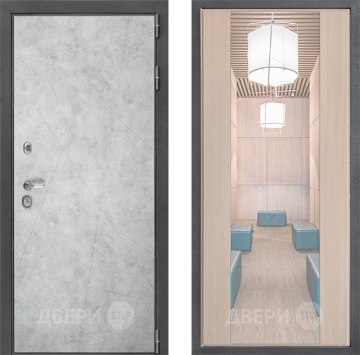 Дверь Дверной континент ДК-3/743 ФЛЗ-1 Зеркало Капучино в Троицк