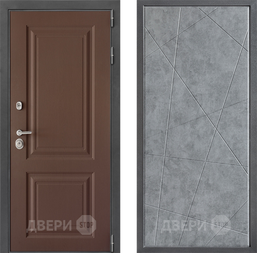 Входная металлическая Дверь Дверной континент ДК-3/729 ФЛ-655 Бетон серый в Троицк