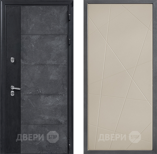 Входная металлическая Дверь Дверной континент ДК-15 Бетон ТЕРМО ФЛ-655 Капучино в Троицк