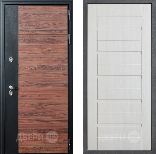 Входная металлическая Дверь Дверной континент ДК-15 Красное Дерево ТЕРМО ФЛ-70 Лиственница белая в Троицк