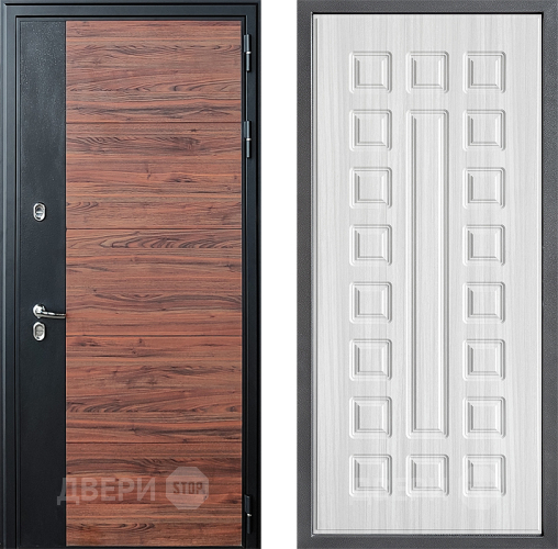 Входная металлическая Дверь Дверной континент ДК-15 Красное Дерево ТЕРМО ФЛ-183 Сандал белый в Троицк