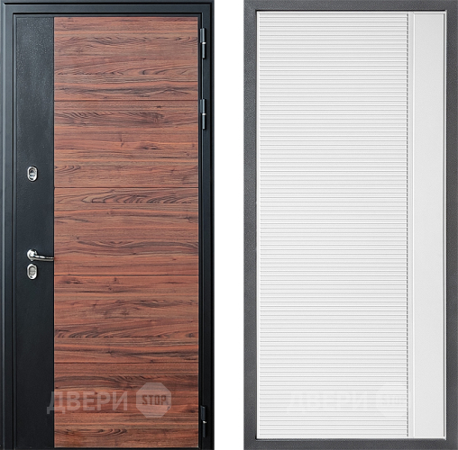 Дверь Дверной континент ДК-15 Красное Дерево ТЕРМО ФЛ-757 Белое Стекло Софт милк в Троицк