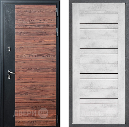 Дверь Дверной континент ДК-15 Красное Дерево ТЕРМО ФЛ-49 Бетон снежный в Троицк