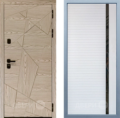 Входная металлическая Дверь Дива МД-97/1 МХ-45 Белый матовый в Троицк