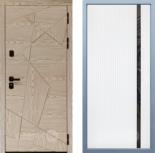 Входная металлическая Дверь Дива МД-97/1 МХ-46 Белый матовый в Троицк