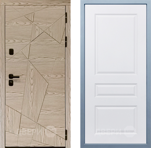 Входная металлическая Дверь Дива МД-97/1 Д-13 Белый в Троицк